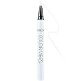 DELISOUL UV Neon Liquid Eyeliner, Matte Colored Eyeliner Pen, Waterproof Smudge-proof Pigmented Eye Liner, Glow Brightly Under UV Lights, Colorful Eye Makeup For Rave Party Music Festival, Neon White