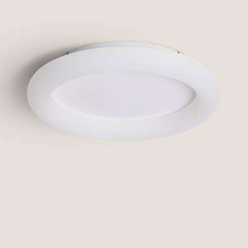 LEDKIA LIGHTING Plafón LED para Cocina, Comedor, Habitación, Baño 36W Circular Metal Ø400 mm Irlava