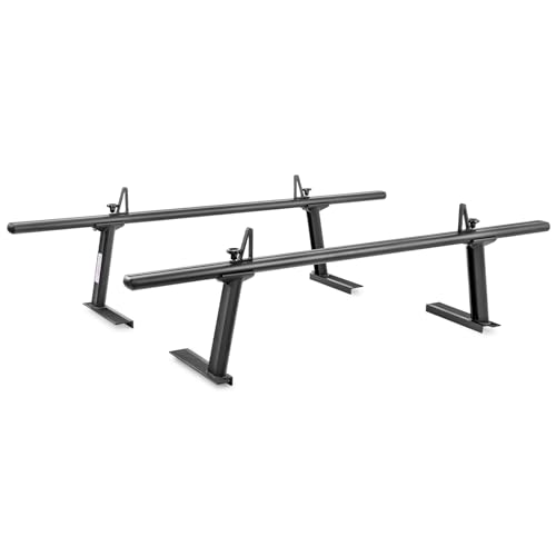 Image of Model APX2502-BLK Low-Profile Utility Aluminum Pick-Up Truck Ladder Rack with Load Stops