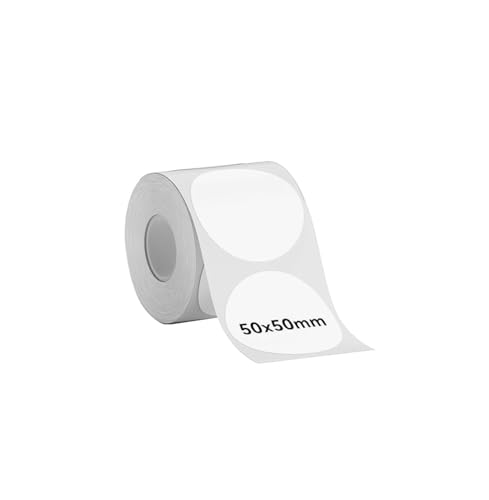 Étiquettes de papier transfert thermique 50 mm carrées autocollantes pour imprimante de bureau