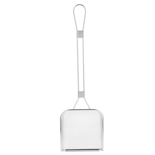 Schiumarola a rete quadrata in acciaio inox 304, cucchiaio per friggere, schiumarola, olio, grasso, friggitrice, utensili da cucina, argento