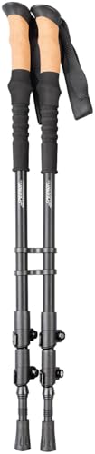 Speeron Gehstock: 1 Paar Teleskop-Wanderstöcke, Aluminium, Kork-Griff, höhenverstellbar (Wanderstöcke mit Federung, Nordic Walking Stock mit Federung, Trainer)