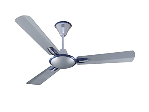 POLAR Corvette Anti-Dust Ceiling Fan - Silver & Indigo Blue Brown Finish | 1200MM 1 STAR Rated Ceiling Fan For Home & Bedroom With Optimum Low Voltage Operation | 53 Watt Fan With 220CM Airflow
