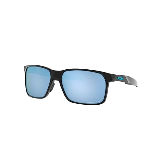 Oakley Men's OO9460 Portal X Rectangular Sunglasses, Polished Black/Prizm Deep Water Polarized, 59 mm