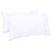 Amazon Basics - Set de 2 fundas de almohada de 400 hilos, 50 x 80 cm - Blanco