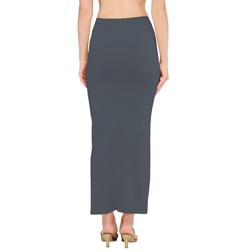 Image of DESI GIRL Cotton Lycra Stretchable Saree Shapewear Petticoat with Drawstring for Women | Fishcut Saree Petticoat with Side Slit for Easy Movement | Saree Shaper | Long inskirt