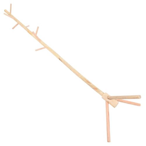 WATIIFUFU Perchero de Pie Triangular de Madera Desmontable Color Roble Claro Base Estable Anticaída Adecuado para Colgar Abrigos Sombreros Bufandas y Bolsos Salón y Dormitorio