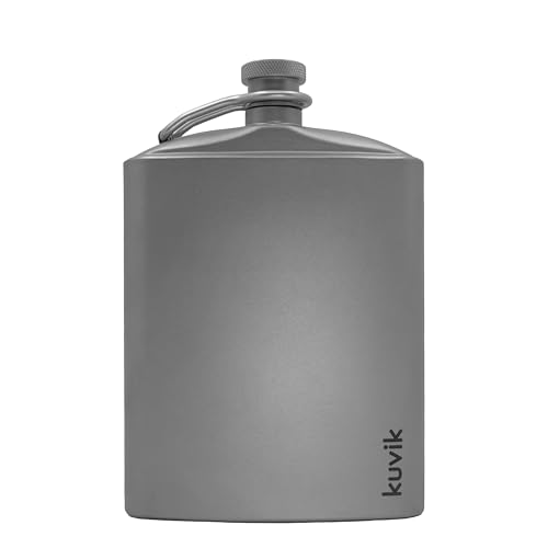 Kuvik Titanium Flask 7.4 oz - Ultralight and Compact Flask