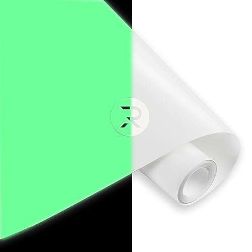 Image of HTVRONT Glow in The Dark HTV Vinyl - 12 inch x 8ft Heat Transfer Vinyl for Shirts, Glow in The Dark HTV Luminous Iron on Vinyl - Easy to Cut & Weed (Yellow-Green)
