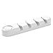 Adhesive Cord Holder - Four Holes Silicone Cable Clip, Desktop Wire Control Accessory | Bear Pattern Tabletop Organization Rack, Network Cable Audio Lead Management for Home Office Desk Setup