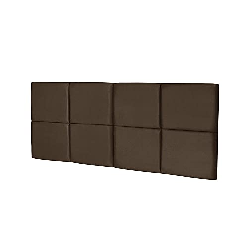 Painel Estofado para Cama King DoceLar 195 cm Marrom