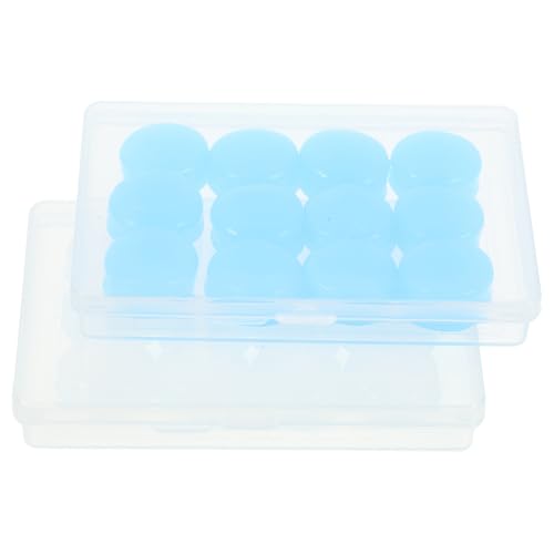 Anneome 12 Pairs Sleep Ear Plugs Silicone Ear Plugs for Adults Noise Reduction for Snoring Swimming Travel Music Blue