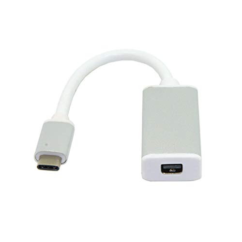 Cablecc USB C USB 3.1 Tipo C para Mini Displayport DP 1080p HDTV Cable Adaptador con Plata Funda para 2015 Nuevo 12 Pulgadas Mac