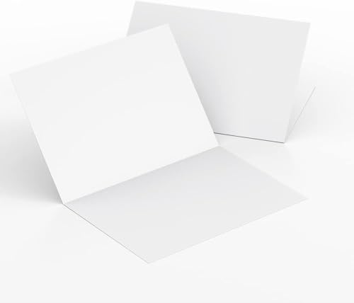 Image of Reskid Heavyweight White Blank Cards - Greeting Cards - 110lb Blank Cards And Envelopes Printable Note Cards (3.5x5, Inches)