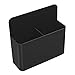 MoKo Boîte de Rangement Magnétique, Support de Crayons pour Tableau Blanc, Fournitures Scolaires, Organiseur avec 2 Compartiments pour Réfrigérateur, Casier, Surfaces Magnétiques - Noir
