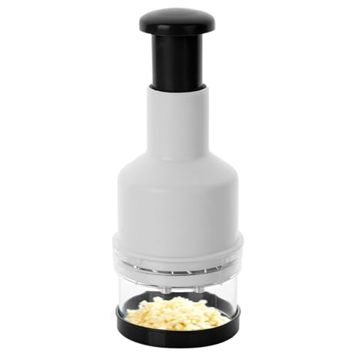 Yaztauho Picadora De Cebolla - Picadora Manual De Presión,Trituradora Y Procesador De Alimentos Compacto Para Pimienta, Nueces, Chile, Jengibre Y Más