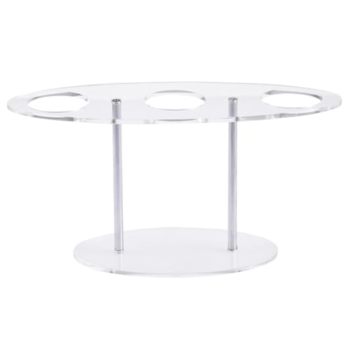 Eiskegelhalter aus Edelstahl, 19 x 12 x 9,5 cm, 4 Löcher, rutschfester Boden, leicht zu reinigen, rostbeständig, vielseitig verwendbar, ideal für Zuhause, Cafés, Partys