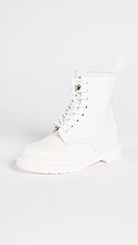 Image of Dr. Martens Women's 1460 Mono 8 Eye Boots, White, 7 Medium US