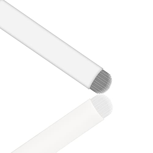 Aiguilles microblading U21 blanches en diamètre ultra fin Nano de 0.15mm x50