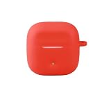 FTRONGRT Cover Compatibile con Baseus Bass BS2 Lite, Silicone Morbido, Antigraffio, Bluetooth Scatola per Cuffie Custodia Protettiva.Rosso