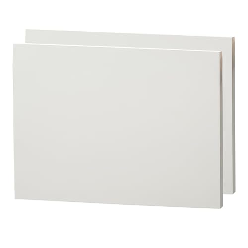 2 pannelli per pittura in legno, 40 x 50 cm, bianco innescato, profondità 1,9 cm, MDF con cornice in pino, base in legno, per dipingere, fai da te