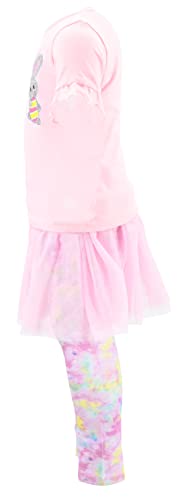 Image of Unique Baby Girls 2 Piece Clothing Set for Toddlers and Kids Short Sleeve Holiday Graphic Tee and Leggings