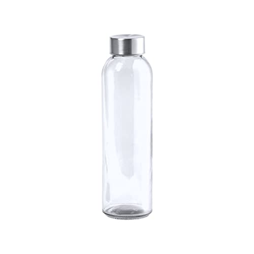 500ml Sports Bottle BPA Free Glass Drinks Drinks Juice Smoothie Leak-free Suitable for Gym Yoga Running Football Basketball Sport (TRANSPARENT)