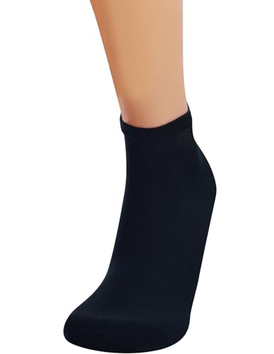 Yomandamor Men's 5 Pairs Low Cut Diabetic Socks with Cushion Sole and Seamless Toe4