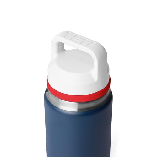 Image of YETI Rambler Bottle Chug Cap, White /Rescue Red