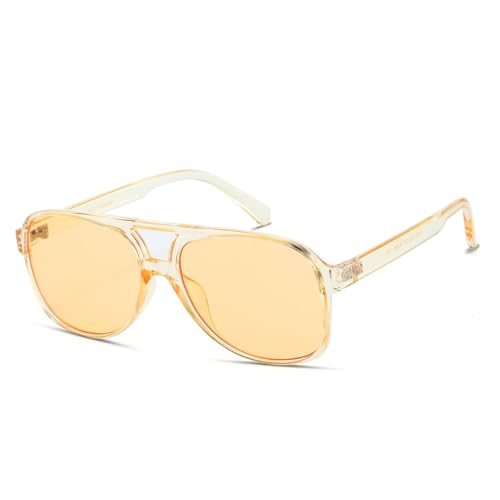 Image of Freckles Mark Vintage Retro 70s Sunglasses for Women Men Classic Large Square Aviator Trendy Glasses
