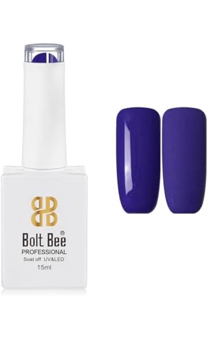 Image of Bolt Bee Royal Blue Color Gel Nail Polish Soak Off UV Gel DIY at Home 15ML Manicure Salon Nail Art