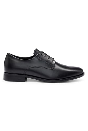 Image of BOSS Mens Colby Derb Leather Derby Shoes with Signature Trims Size