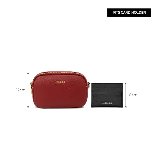 Image of Miraggio Beck Crossbody Bag With Adjustable & Detachable Wide Sling Strap | Solid Sling Bag