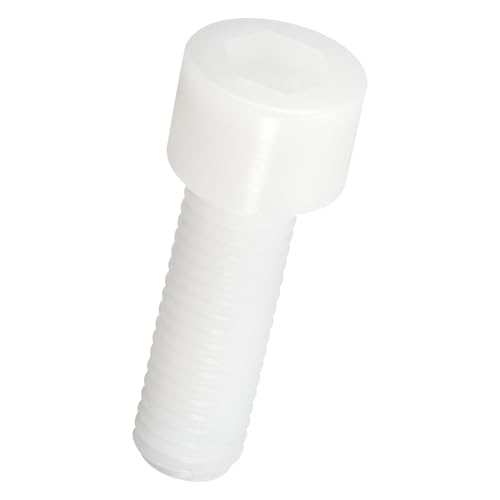 Image of 10pcs Socket Head Cap Screws - [M10-1.5 x 35mm] Nylon Hexagon Socket Head Cap Screw Plastic Allen Bolts for Device Fixing Mould Manufacturing Use, White