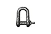 Indusco SH114IM03 Hot Dipped Drop Forged Galvanized Steel Screw Pin Chain Shackle, 24000 lbs Working Load Limit, 1-1/4