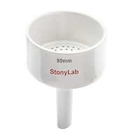 stonylab Büchnertrichter Trichter aus Porzellan, 80mm, Filtertrichter, OD 8cm ID 7.4cm, für Labor