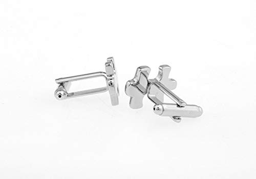 Mancuernillas de Hombre KnBoB Puzzle Plateadas miniatura 3