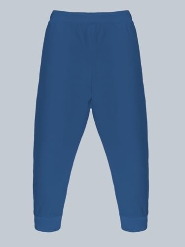 Image of KiddoPanti 100% Cotton Track Pants for Boys & Girls | Soft Single Jersey Fabric | Elastic Waist with Drawcord | Full Length with Rib Hem & Pockets | Joggers for Kids