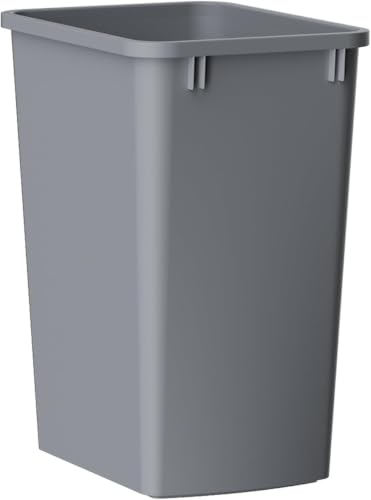 Image of ROOMTEC 35QT Kitchen Trash Can,Lightweight and Sturdy Slim Trash Can,1 Pack | 9-Gallons Plastic Trash Can, Wastebaskets for Office, Workspace, Kitchen, Bathroom, Easy to Clean, Wide-open Top Design, Grey