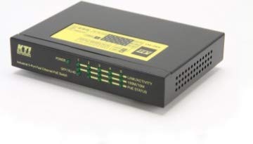 Kti Networks KSD-541-Hp Non Gestito Fast Ethernet (10/100) Connessione Ethernet, Supporto Alimentazione tramite Questa Porta (Poe) Nero, Giallo Switch di Rete - Interruttori di Rete