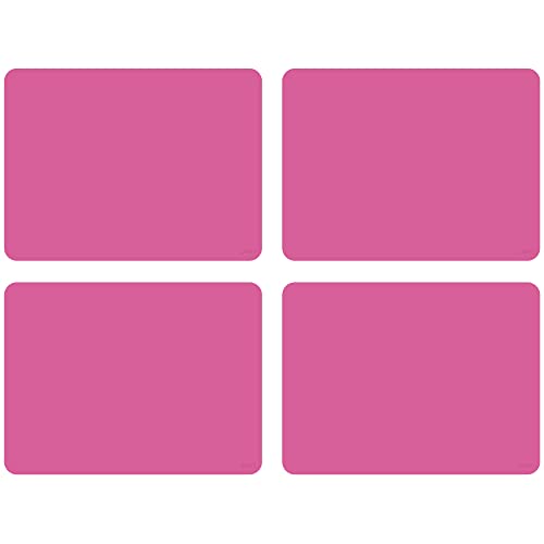 Gasare, Silicone Placemats For Dining Table, Kids Placemats, Table Mats, Nonslip, Washable, Heat Resistant, Flexible, 20% Thicker, 16" X 12" X 1.1Mm, Set Of 4, Pink #TOP13