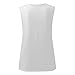 Fronage Women's Rhinestone Skull Sleeveless V Neck Shirts Casual Summer Sparkle Graphic Tank Top Loose White, XXL