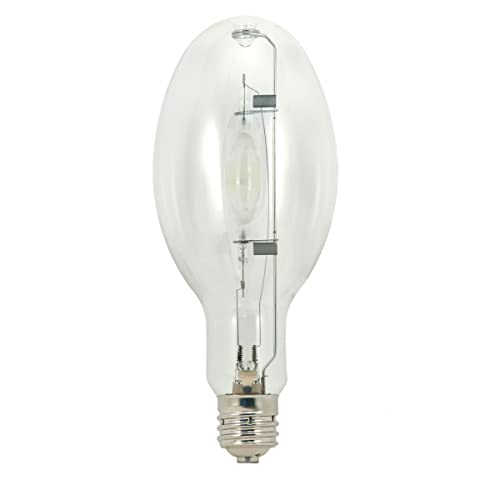 Satco S5878 4200K 400-Watt Clear Pulse Start Universal Mount Mogul Base ED28 Metal Halide Lamp