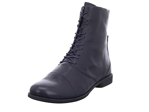 Preisvergleich Produktbild THINK! Damen AGRAT Leder gefütterte nachhaltige Stiefelette, Navy, 43 EU