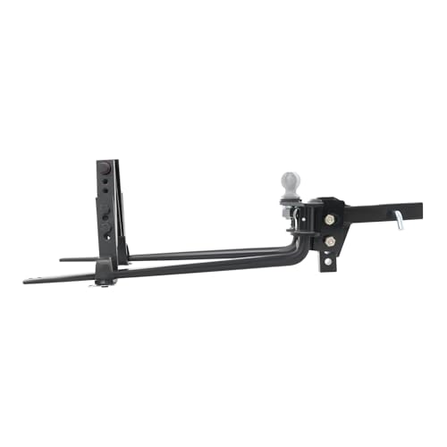 Image of Weight Distribution Hitch,8000 Lbs Capacity Sway Control Weight Distribution Hitch,Adjustable Trailer Hitch Kit with Wrench,Black Trailer Hitch Device for Motorhomes, Campers, Boats