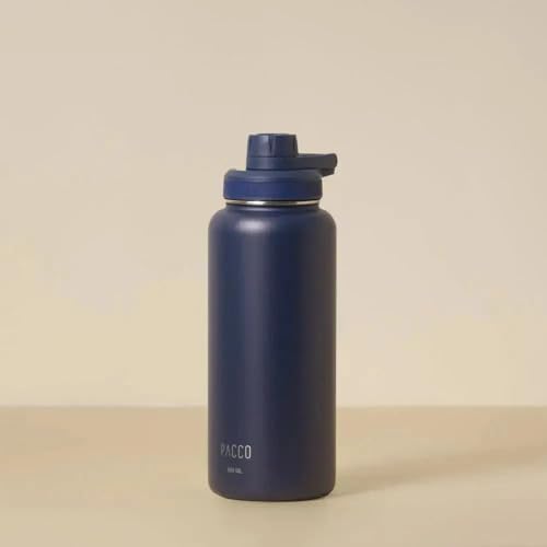 PACCO Garrafa Térmica Hydra V2 950ml (marinho) Aço Inox 18/8 Até 24h Gelada, até 12h Quente