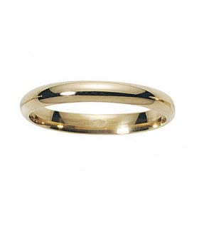 Alliance Soneva en or jaune 9 carats bague de mariage de prestige taille 73