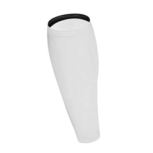 CHYLMAPHEN 2Pcs Sports Calf Guard Non-Slip Wicking Moisture Sweat Breathable Pressure Socks Football Basketball Leg Support Sleeve for Shin Splint Relief, Recovery, Running(White,XL)