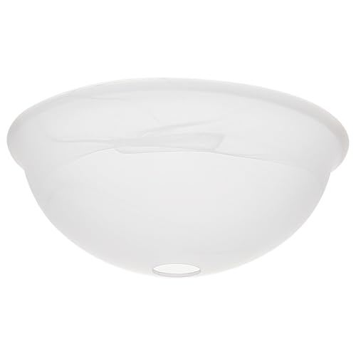 Marble Swirl Glass Bowl Ceiling Fan Globe Replacement 12 Diameter x 4.65 Height compatible with Hunter Hampton Bay Harbor Breeze Fans