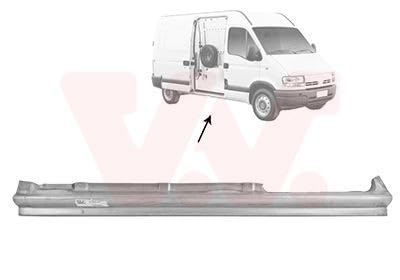 VAN WEZEL Paroi latérale 3794110 Compatible avec: NISSAN PRIMASTAR Bus, PRIMASTAR Kasten, OPEL VIVARO A Bus, VIVARO A Kasten, RENAULT TRAFIC II Bus, TRAFIC II Kasten